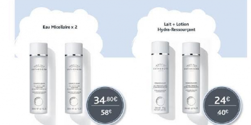 visuel EXCEPTIONNELLE : OFFRE DÉMAQUILLANT INSTITUT ESTHEDERM -40% IMMÉDIATEMENT